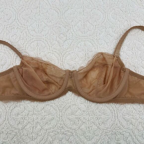 Victoria’s Secret Bra 34D Brown Lace Unlined Demi - Picture 4 of 8